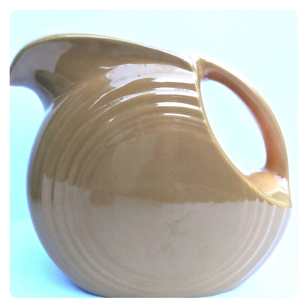 Yellow Fiesta disk pitcher